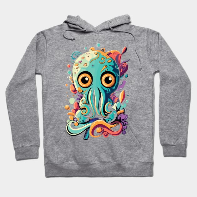 Cute Octopus Colourful - Baby Octopus Cthulhu Hoodie by BigWildKiwi